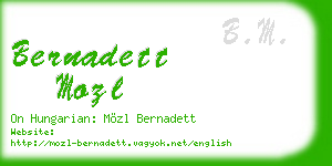 bernadett mozl business card