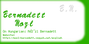 bernadett mozl business card